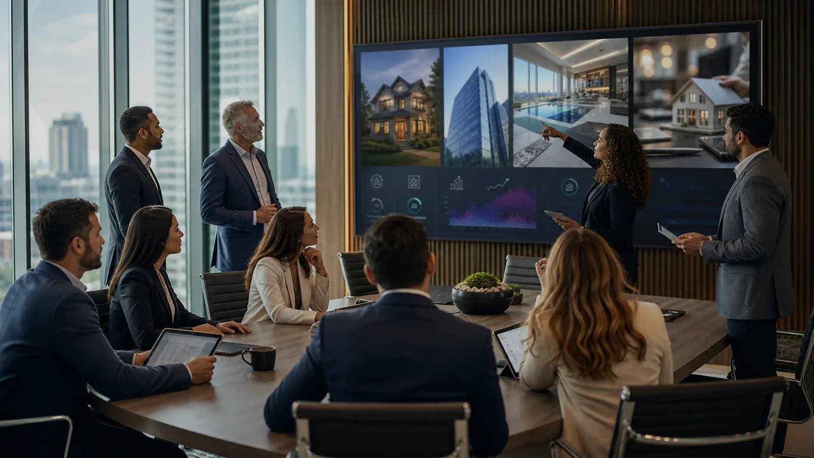 Real estate association and brokerage leaders reviewing AI-assisted workflow strategy